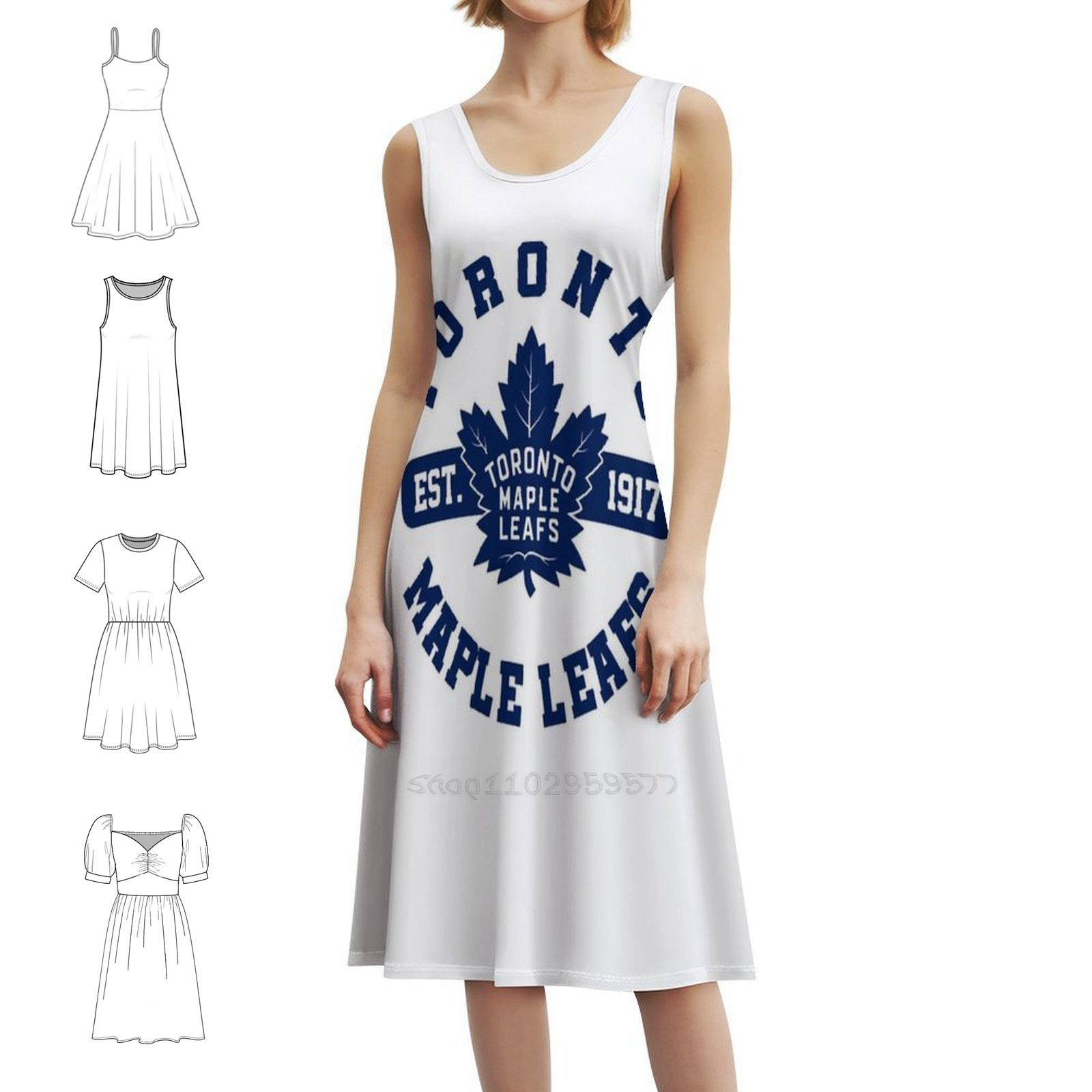 Summer Clothing Women Canada - Hockey - Women's Streetwear Party Dress