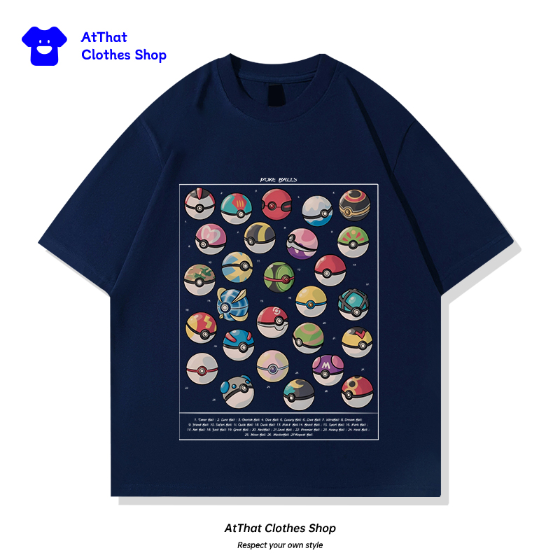 Summer Clothing Guide - pokemon Fish Guide clothing, Japanese-style retro
