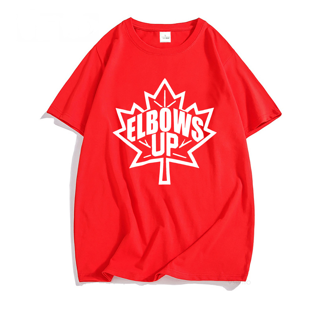 Summer Clothing Women Canada - Elbows Up Canada Strong T-shirt Short