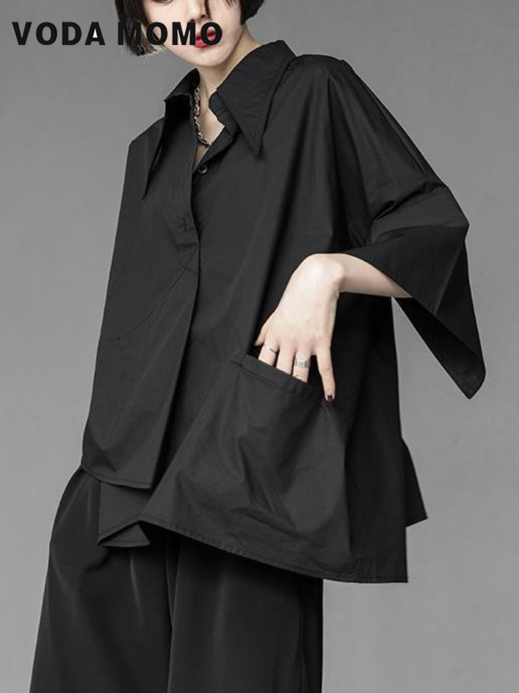 Summer Goth Clothing - Y2K Women Streetwear Loose Summer Tops