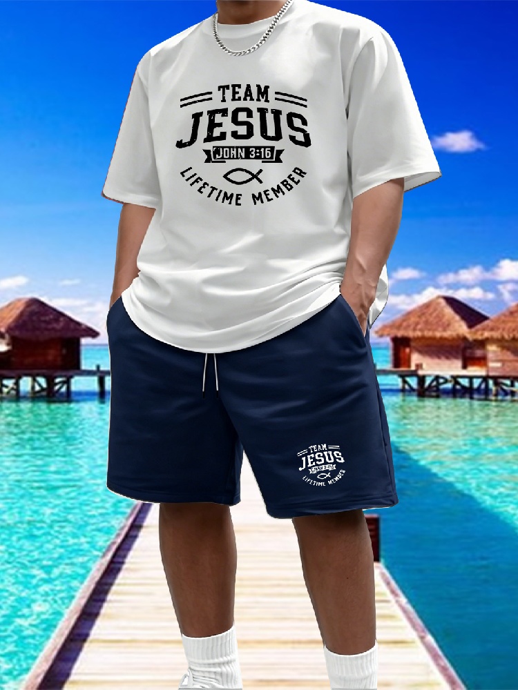 Summer Clothing Outfits - Men's Casual 2 Piece Outfit, Print