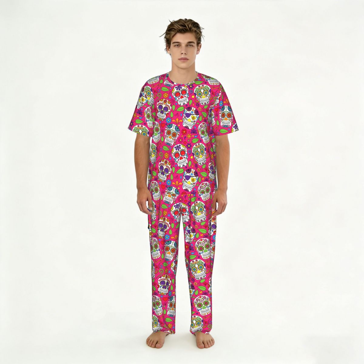 Men Pajamas Suit Short Sleeved - Summer Days Clothing ulasan dan harga