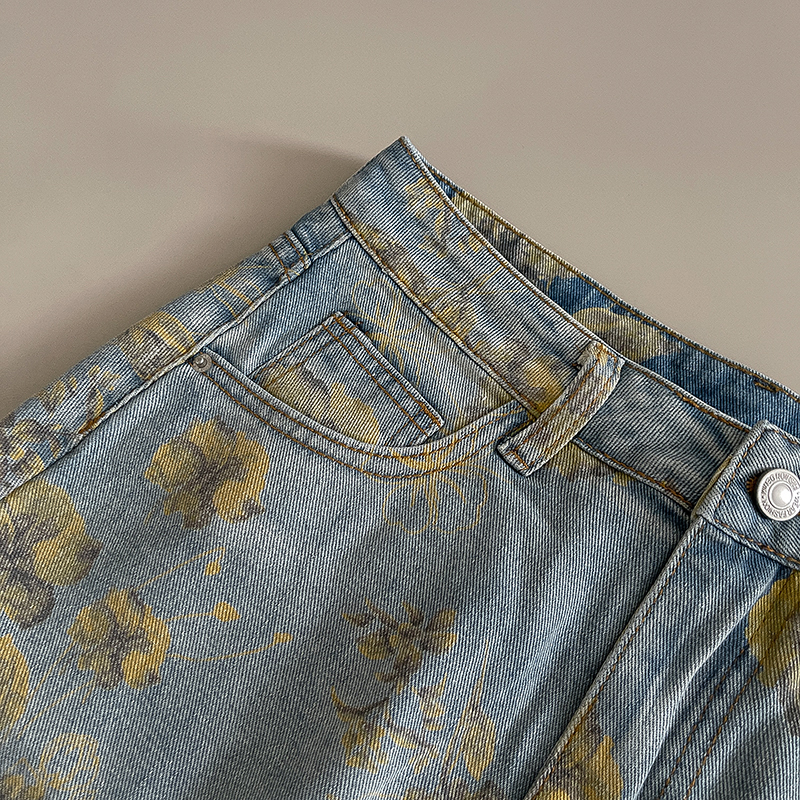 Elegant Women Denim Skirt Yell - Soft Summer Yellow Clothing ulasan dan harga