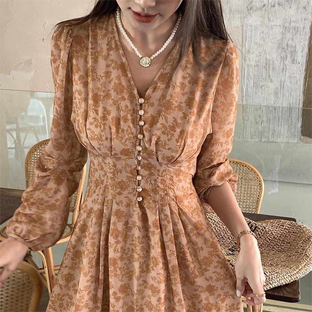 Women's Vintage Long Floral Dr - Sundress Midi Floral ulasan dan harga