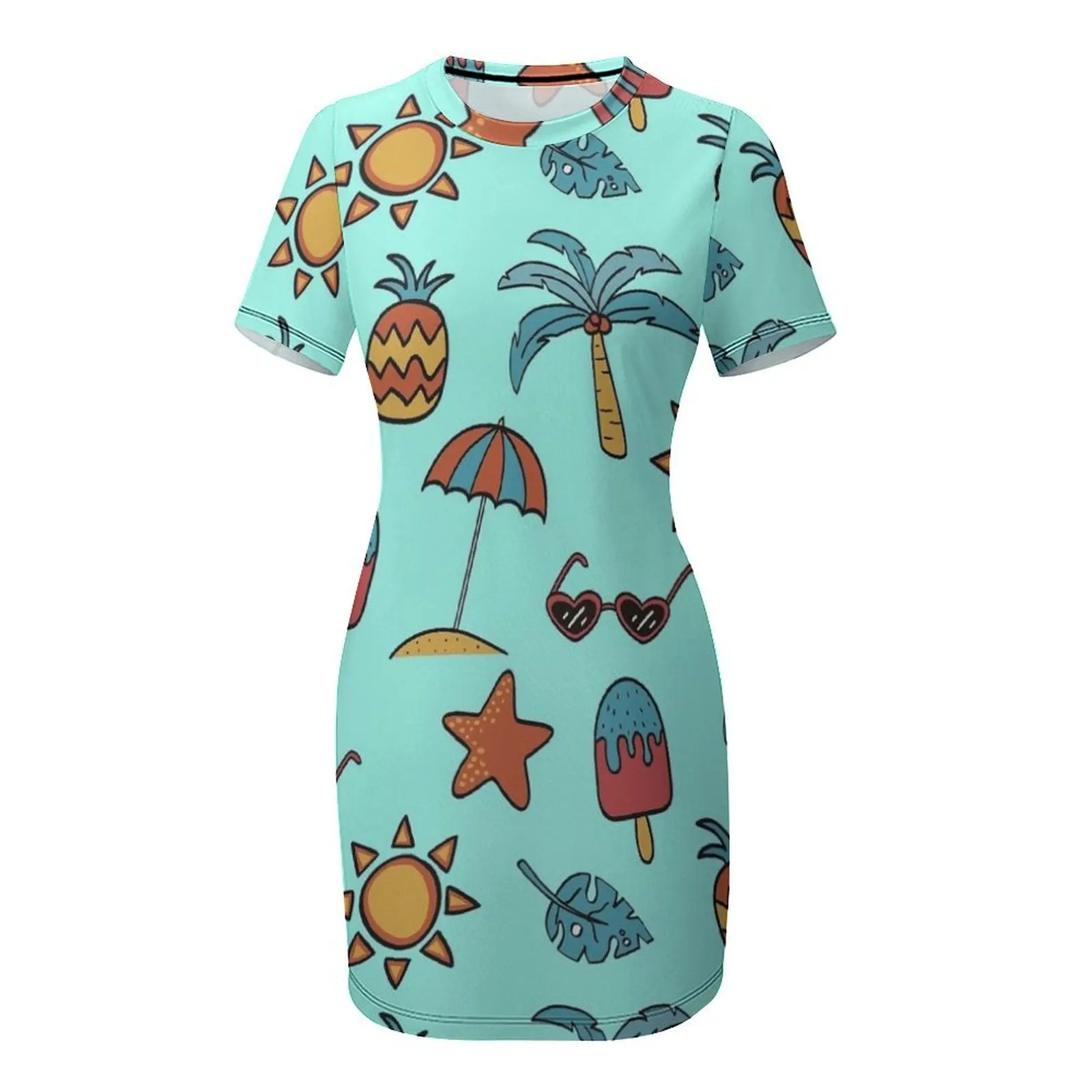 Summer vibes Short-Sleeved Dre - Summer Clothing Vibes ulasan dan harga