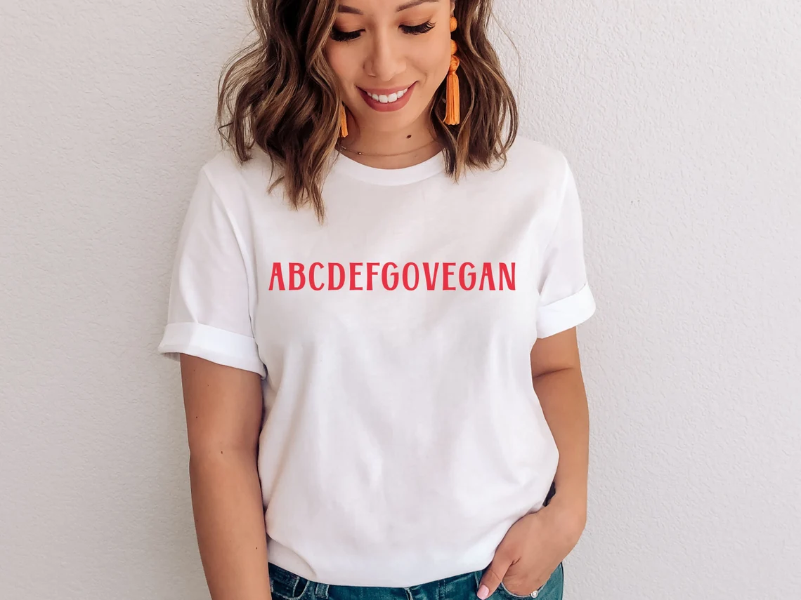 Skuggnas Go Vegan Funny Graphi - Summer Clothing Vibes ulasan dan harga