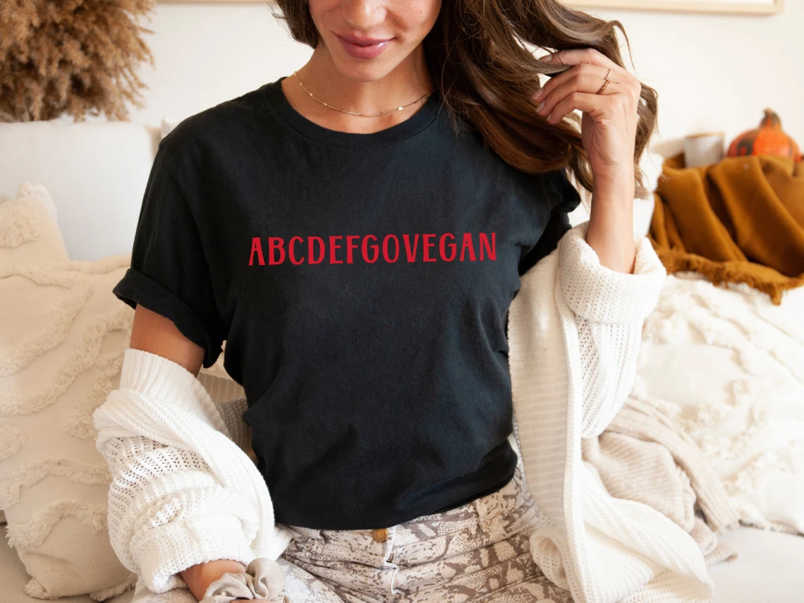 Skuggnas Go Vegan Funny Graphi - Summer Clothing Vibes ulasan dan harga