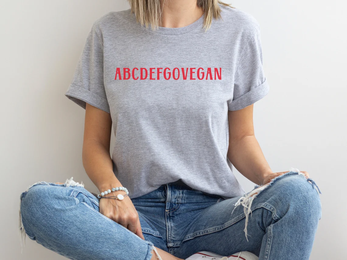 Skuggnas Go Vegan Funny Graphi - Summer Clothing Vibes ulasan dan harga