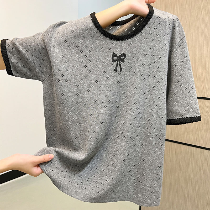 Short Sleeve Hollow Out Knitte - Summer Days Clothing ulasan dan harga