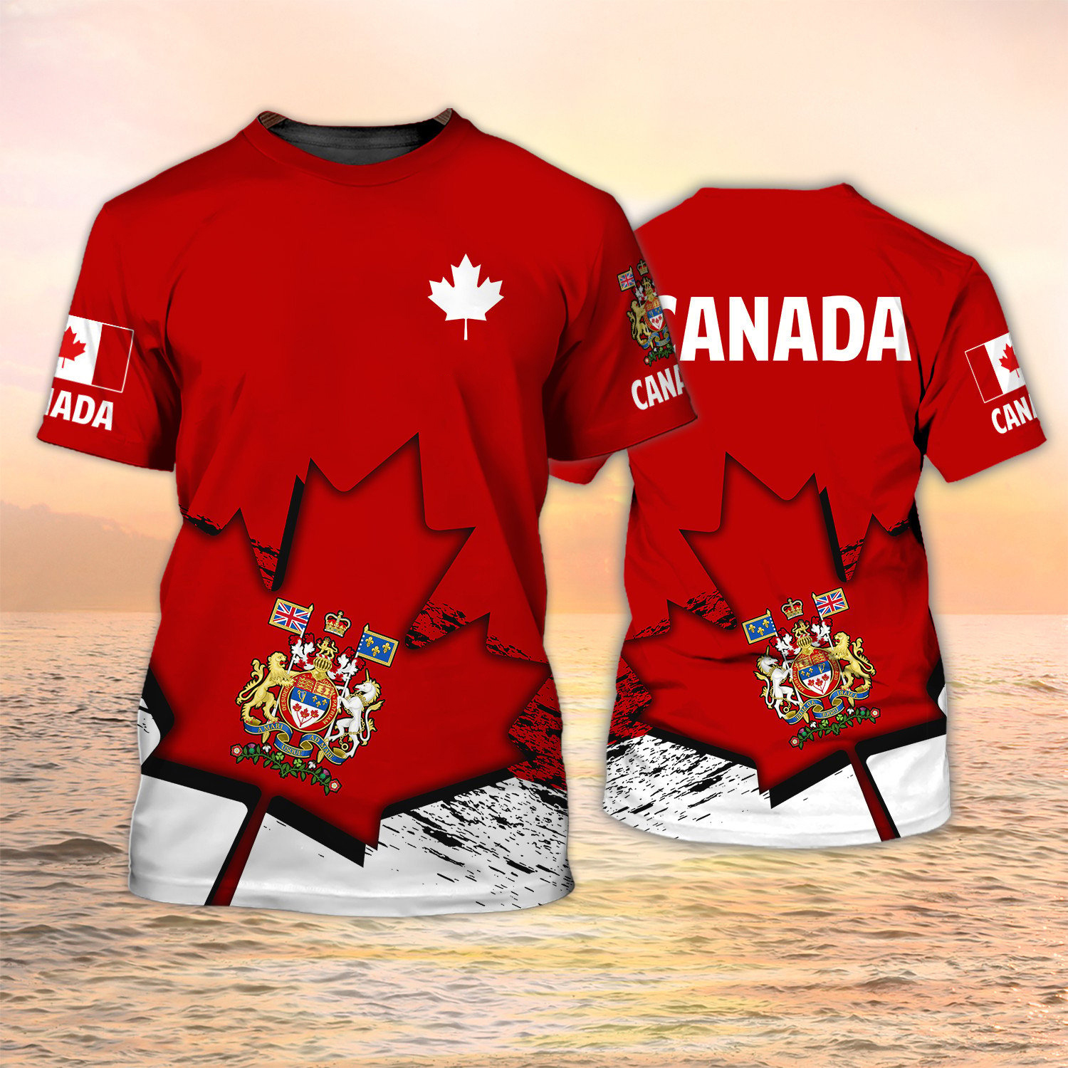 Canada T-Shirts Canadian Flag  - Summer Clothing Women Canada ulasan dan harga