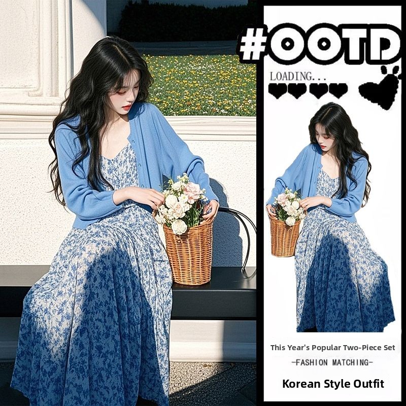 Spring Summer Women's New Styl - Sundress Midi Floral ulasan dan harga