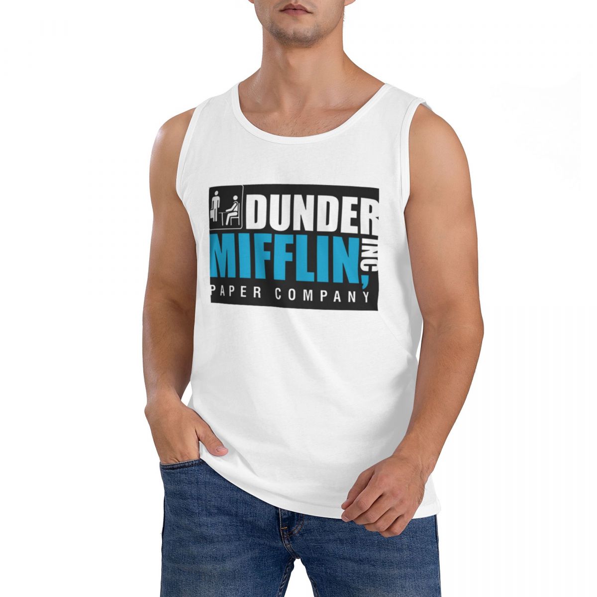100% Cotton Dunder Mifflin Pap - Summer Clothing Essentials Men ulasan dan harga