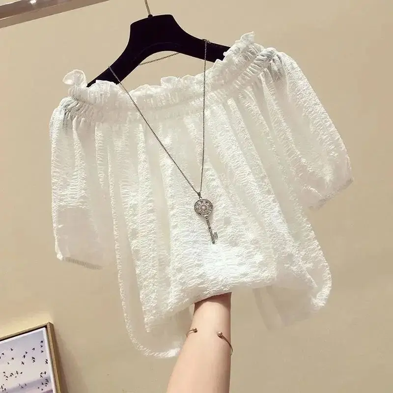 Rose Red casual slash neck puf - Summer Clothing In Winter ulasan dan harga