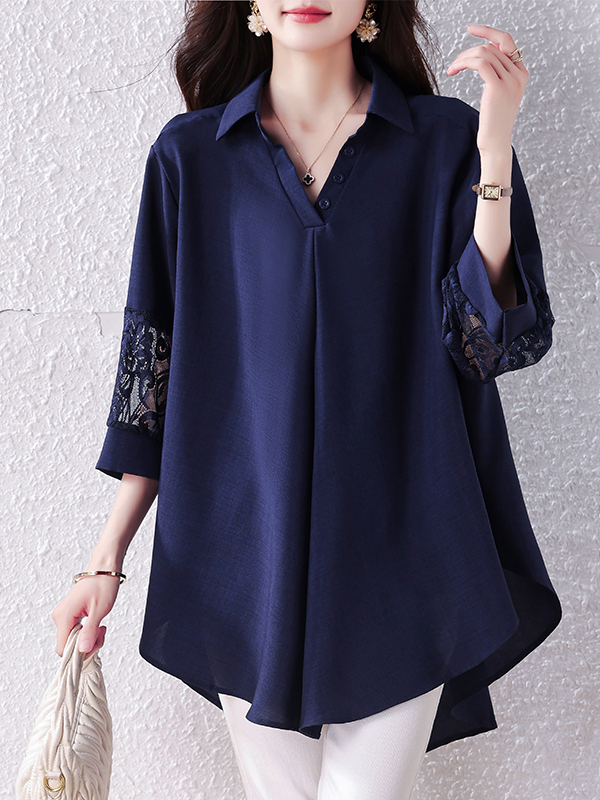 Elegant plus Size Women's Shir - Summer Clothing Label ulasan dan harga