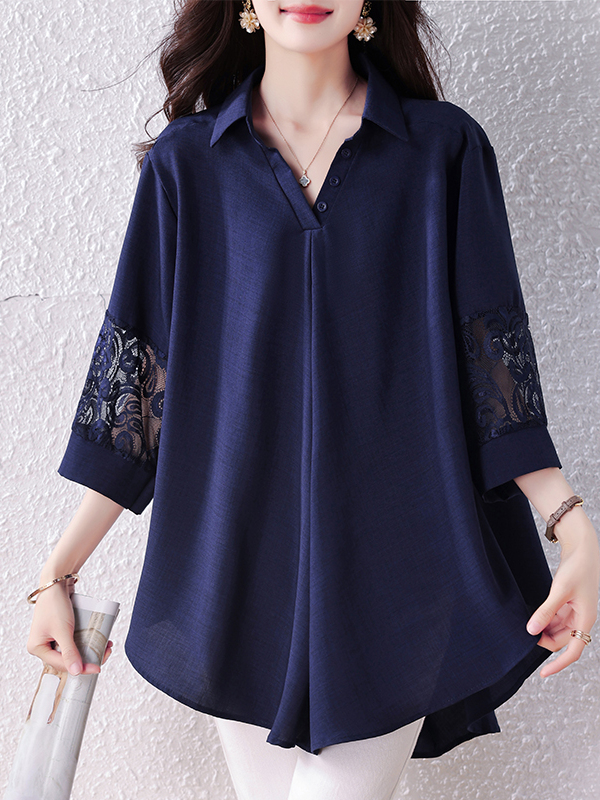 Elegant plus Size Women's Shir - Summer Clothing Label ulasan dan harga