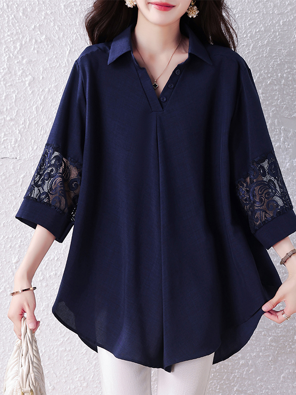 Elegant plus Size Women's Shir - Summer Clothing Label ulasan dan harga