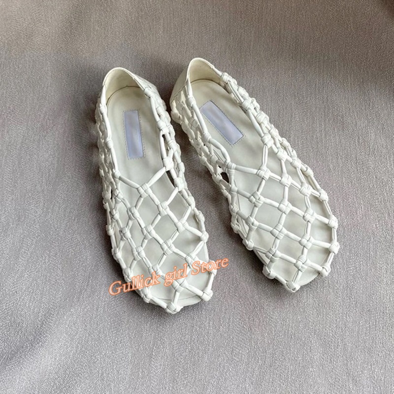 French Woven Mesh Hollow flat  - Summer Clothing Collection ulasan dan harga