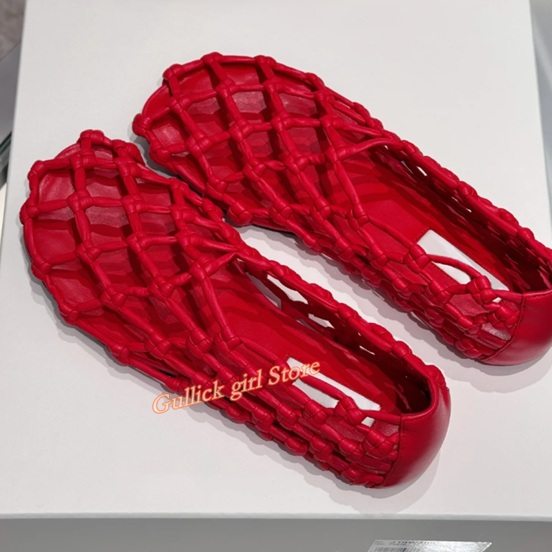 French Woven Mesh Hollow flat  - Summer Clothing Collection ulasan dan harga