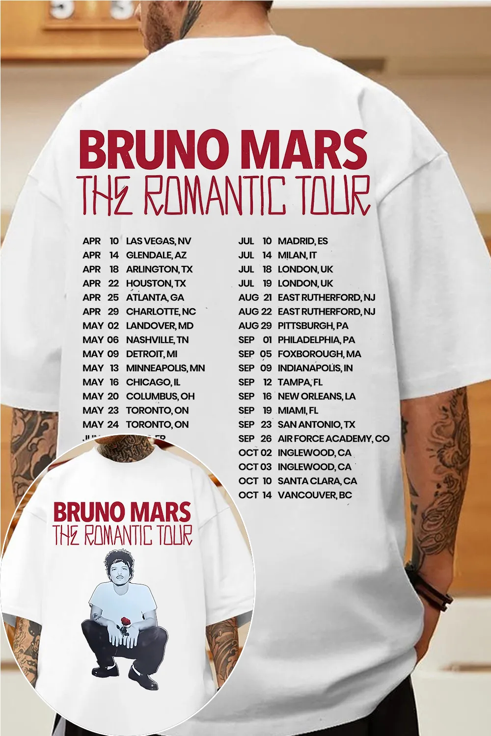 2026 Bruno Mars Graphic Shirt  - Summer Clothing Trends 2026 ulasan dan harga