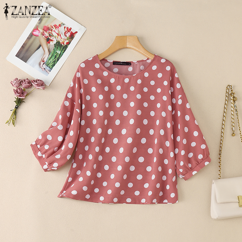 ZANZEA Woman Casual Polka Dot  - Summer Days Clothing ulasan dan harga
