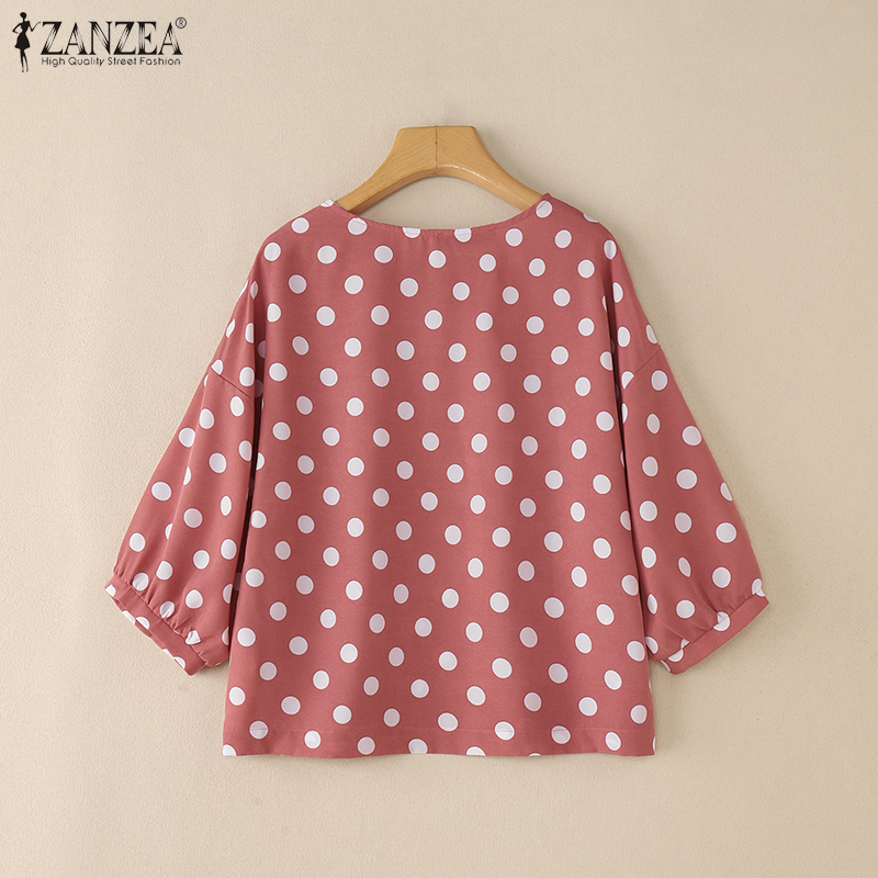 ZANZEA Woman Casual Polka Dot  - Summer Days Clothing ulasan dan harga