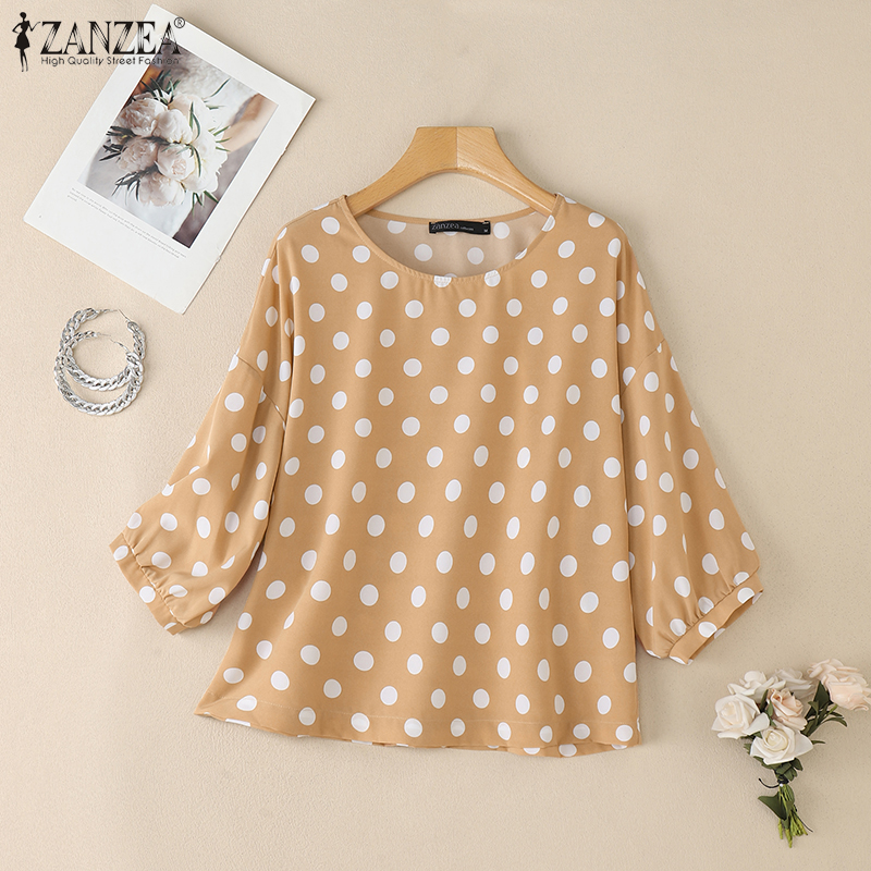 ZANZEA Woman Casual Polka Dot  - Summer Days Clothing ulasan dan harga