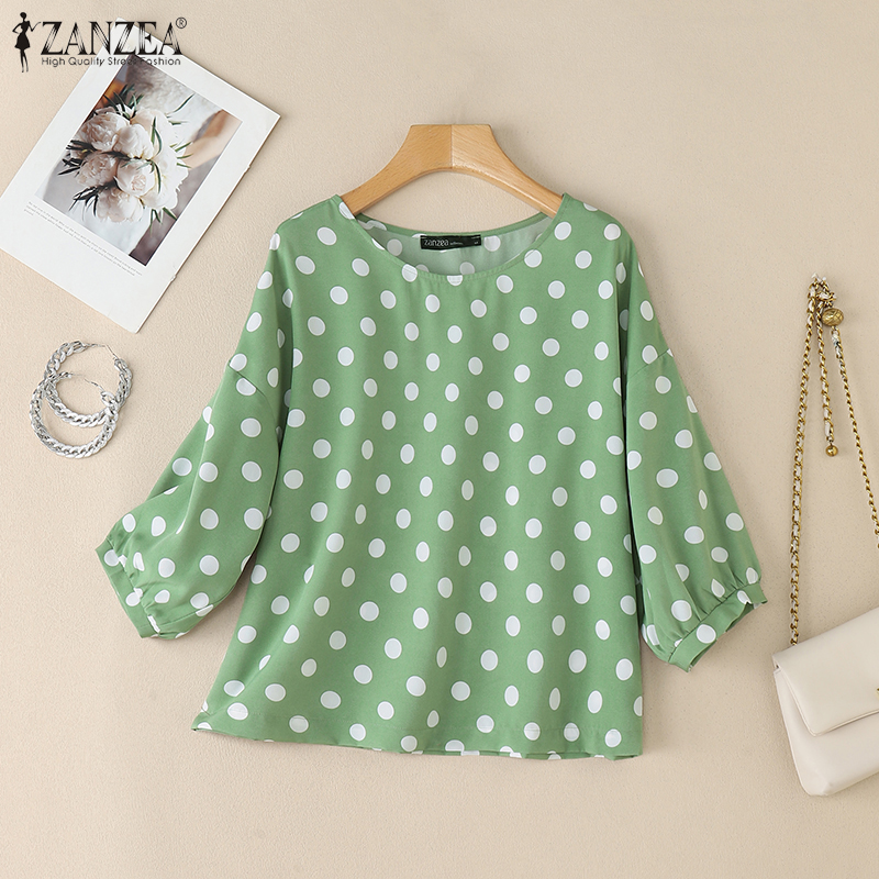 ZANZEA Woman Casual Polka Dot  - Summer Days Clothing ulasan dan harga