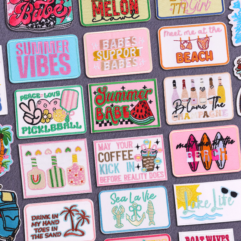 Summer Vibes Embroidered Patch - Summer Clothing Vibes ulasan dan harga