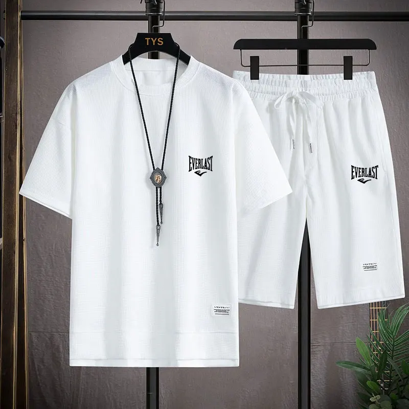 2026 Waffle Pattern 2 Piece Me - Summer Clothing Styles Men ulasan dan harga