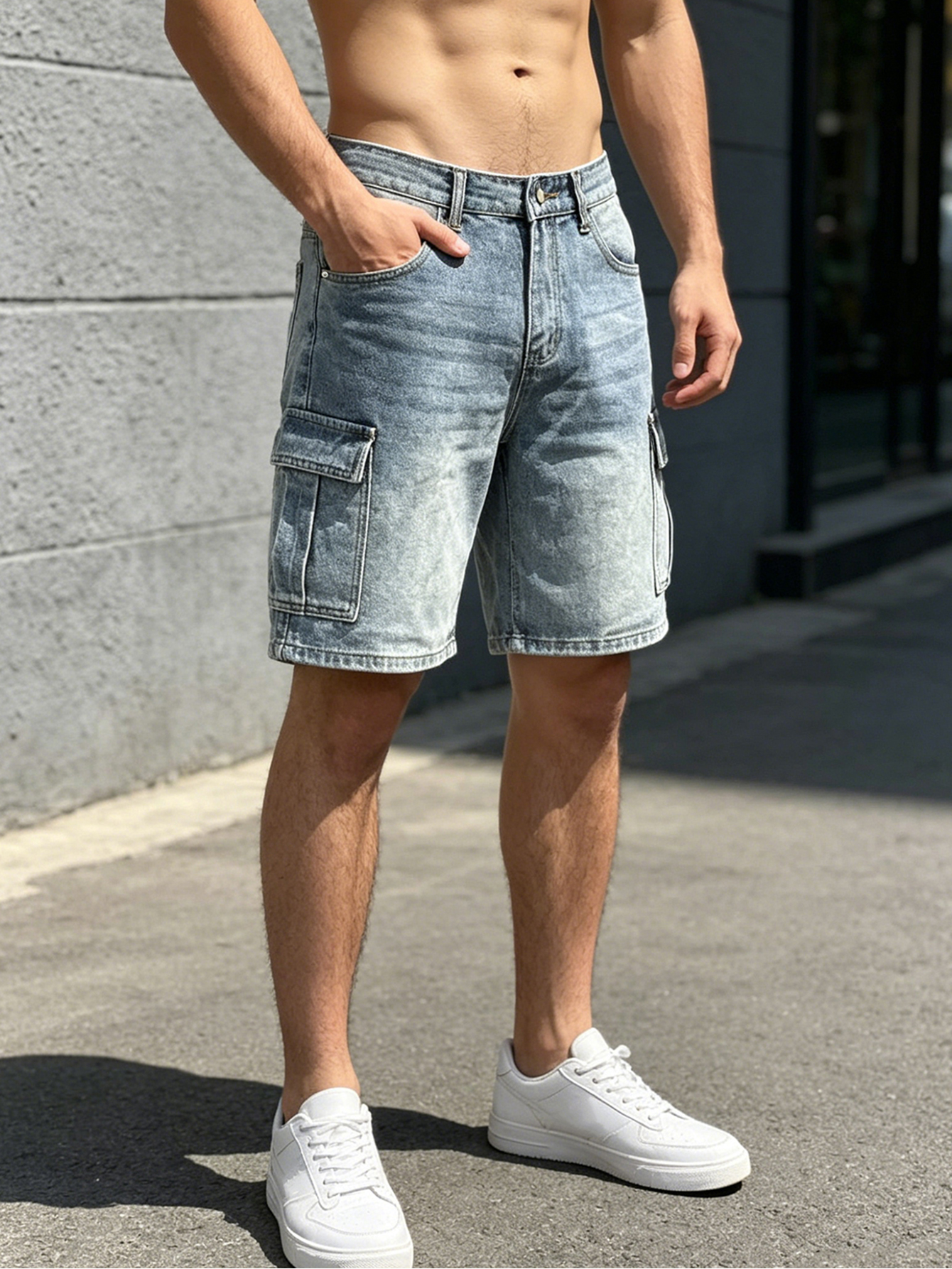 Men Workwear Jeans Denim Pants - Summer Clothing Styles Men ulasan dan harga