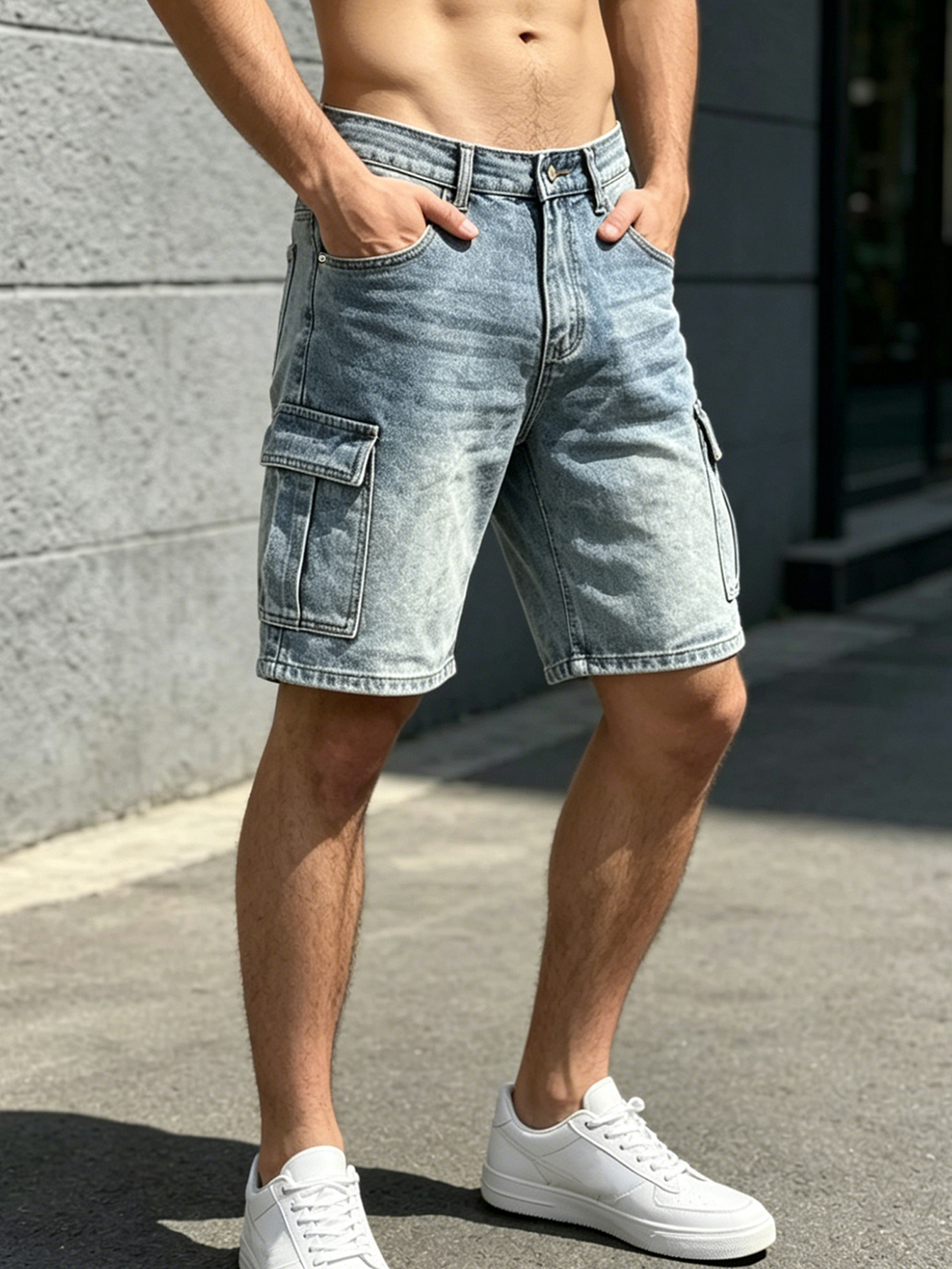 Men Workwear Jeans Denim Pants - Summer Clothing Styles Men ulasan dan harga
