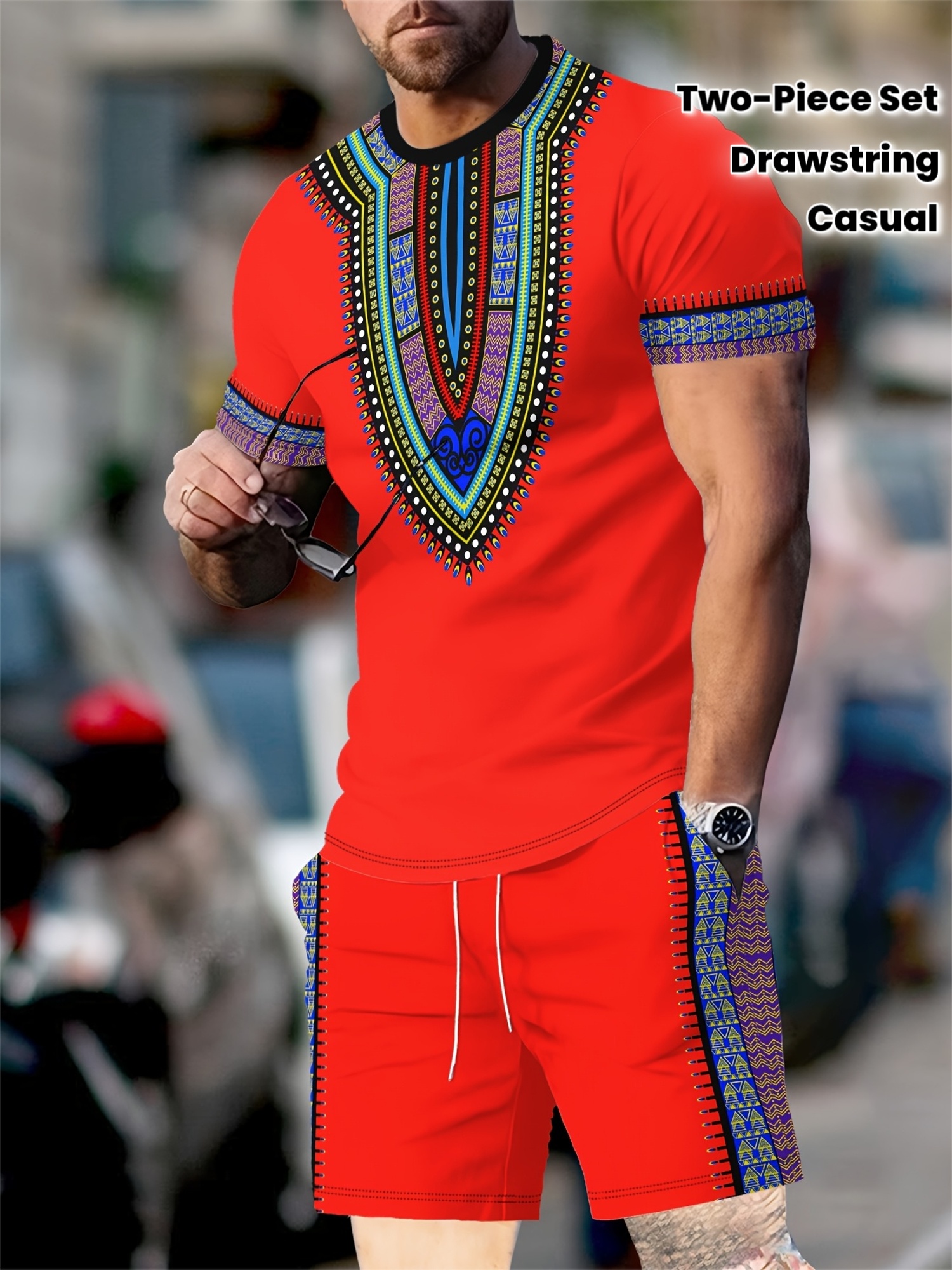 New Men's Suits African Dashik - Summer Knit Clothing ulasan dan harga