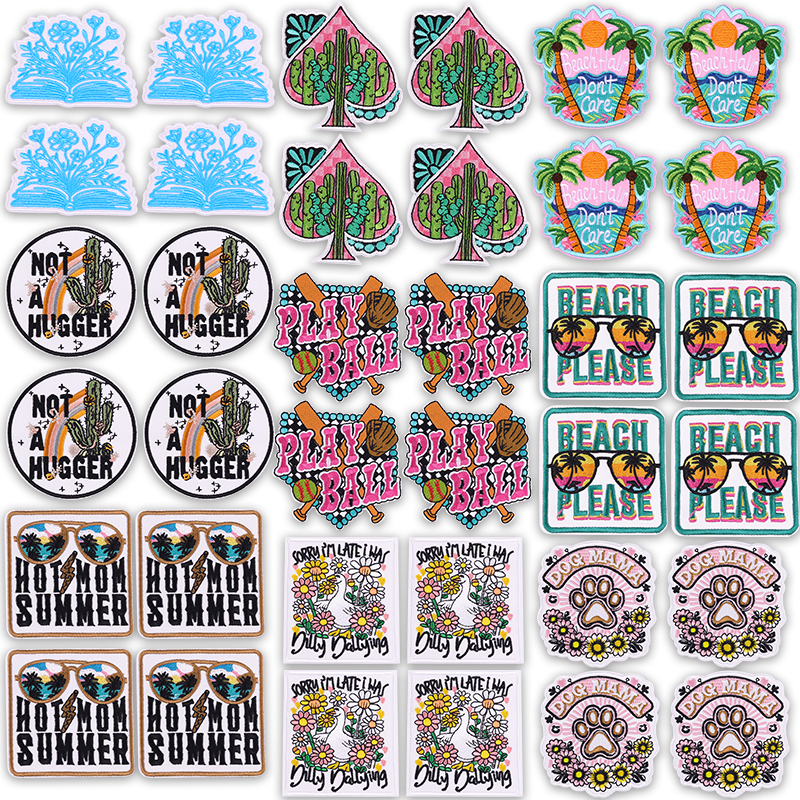 5PCS Play Ball Embroidered Pat - Summer Clothing Vibes ulasan dan harga