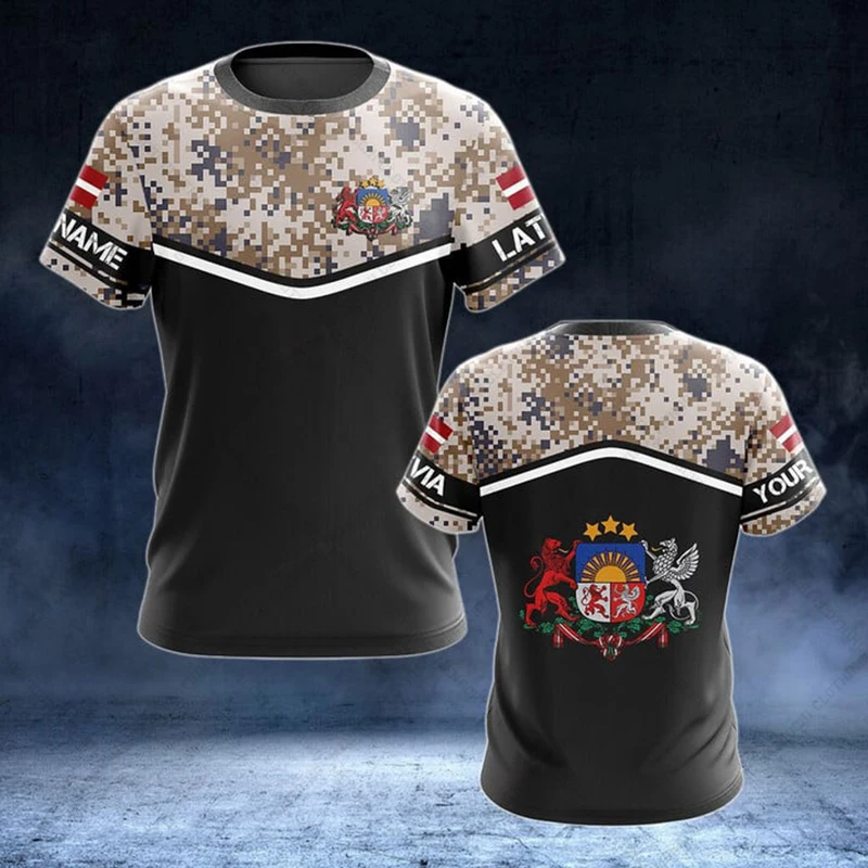 Custom Name Latvia Camouflage  - Summer Clothing Boys ulasan dan harga