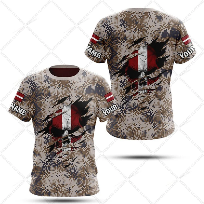 Custom Name Latvia Camouflage  - Summer Clothing Boys ulasan dan harga
