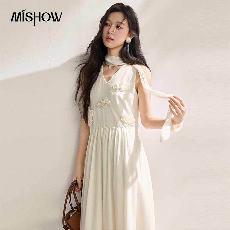 MISHOW Women's Lyocell 3D Flow - Sundress Midi Floral ulasan dan harga