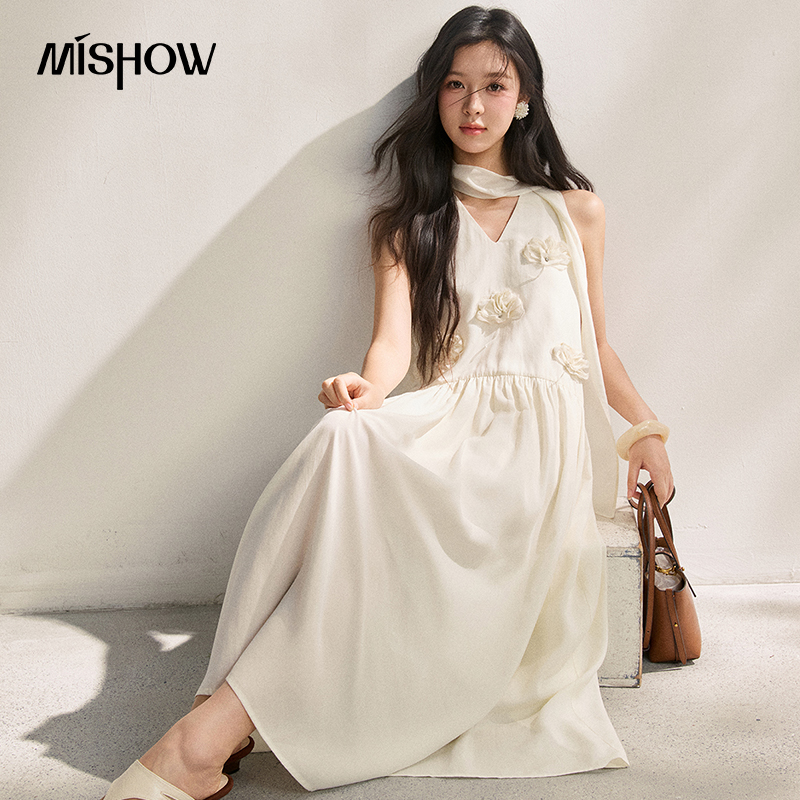 MISHOW Women's Lyocell 3D Flow - Sundress Midi Floral ulasan dan harga