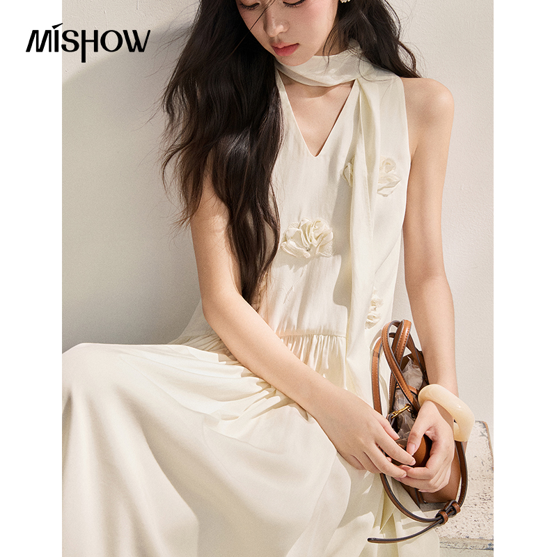 MISHOW Women's Lyocell 3D Flow - Sundress Midi Floral ulasan dan harga