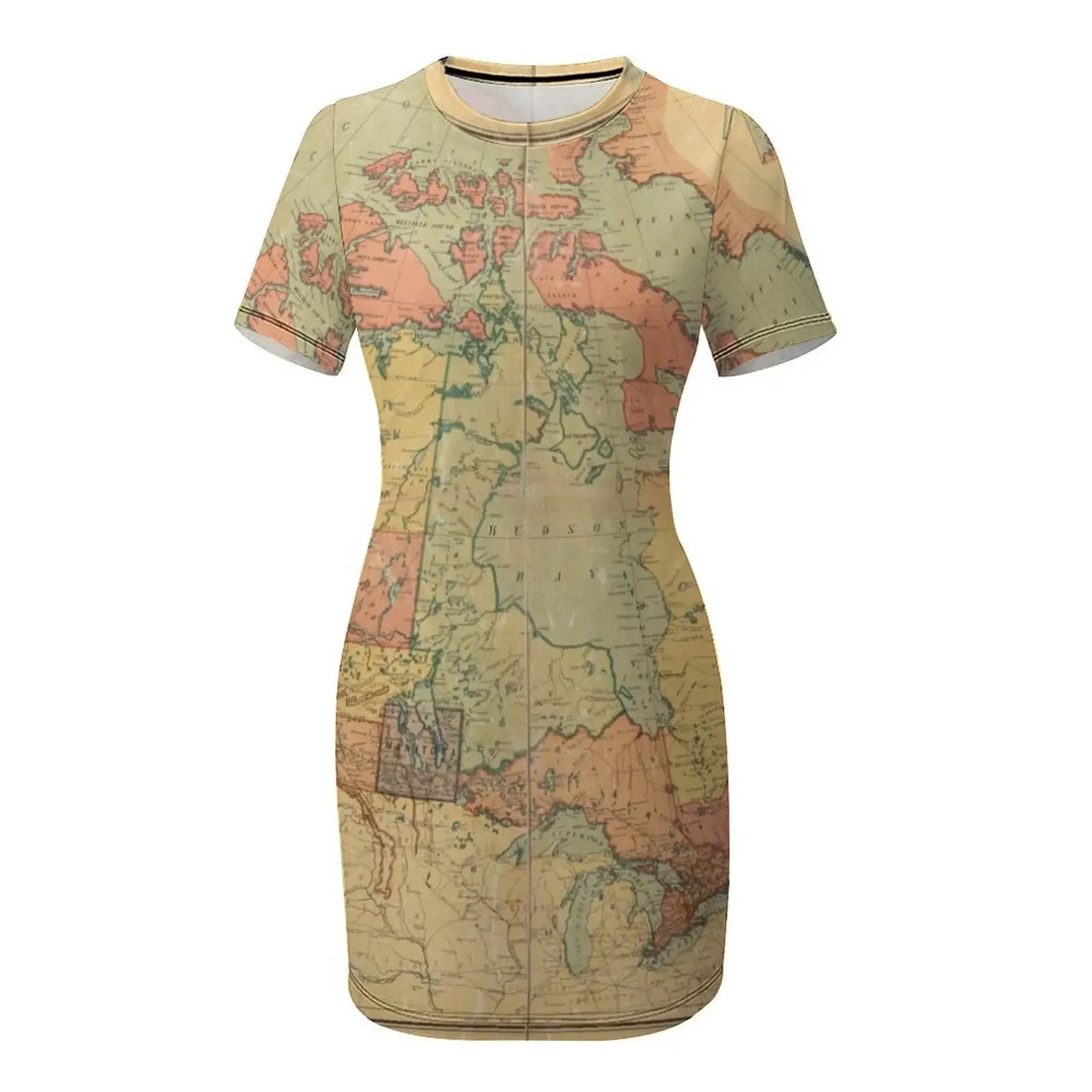 Vintage Map of Canada (1898) S - Summer Clothing Women Canada ulasan dan harga