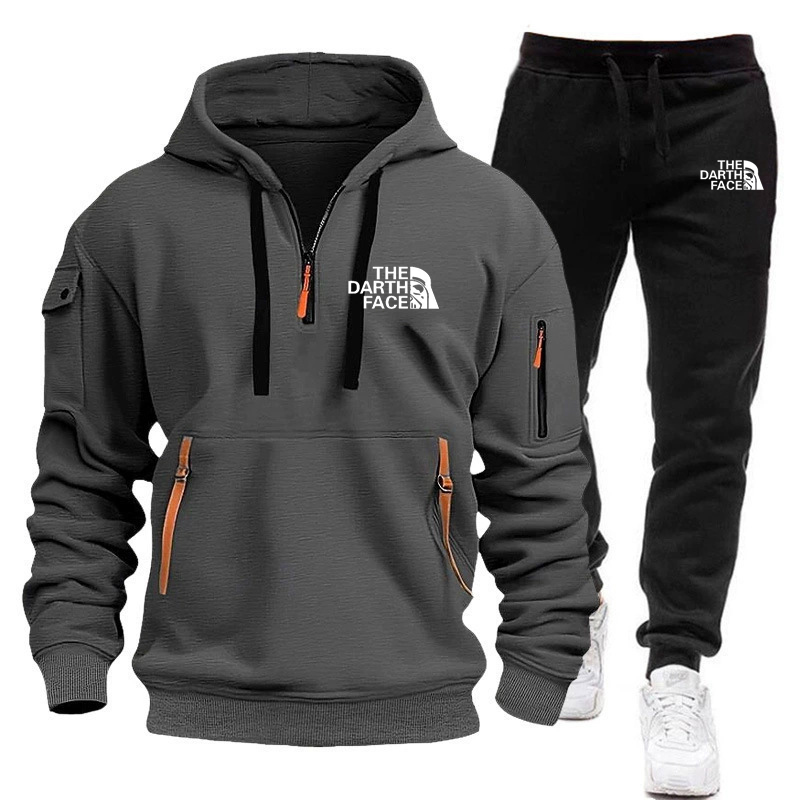 Men's hooded sports shirt set  - Summer Knit Clothing ulasan dan harga