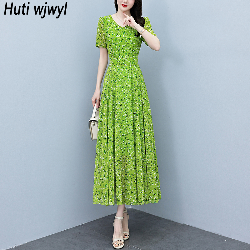 Summer Vacation Short Sleeve B - Sundress Midi Floral ulasan dan harga