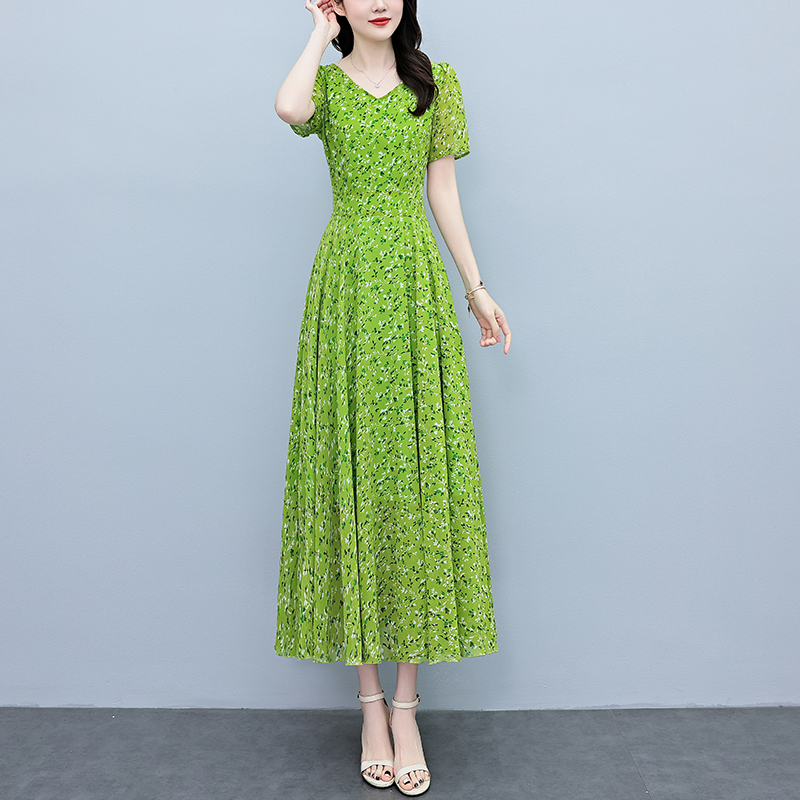Summer Vacation Short Sleeve B - Sundress Midi Floral ulasan dan harga