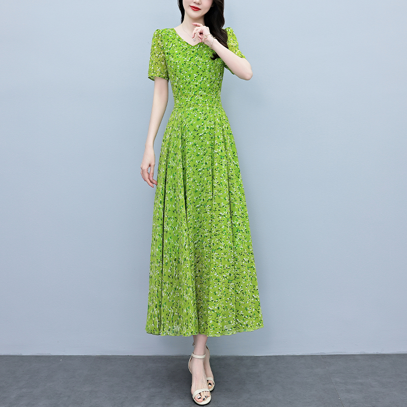 Summer Vacation Short Sleeve B - Sundress Midi Floral ulasan dan harga