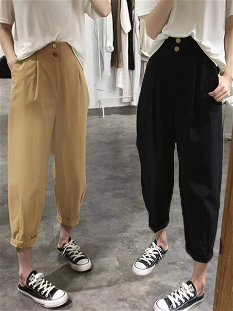 High Waist Slimming Casual Har - Summer Clothing Label ulasan dan harga