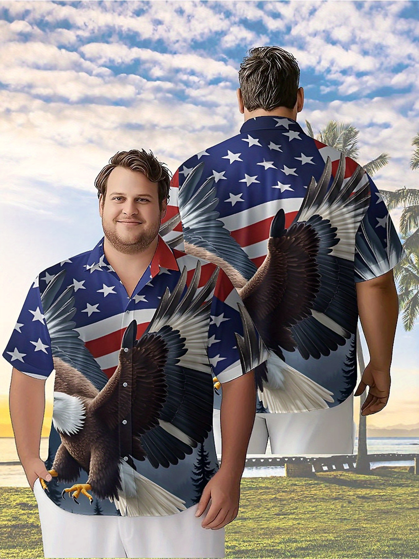 Men's Plus Size Hawaiian Shirt - Summer Days Clothing ulasan dan harga