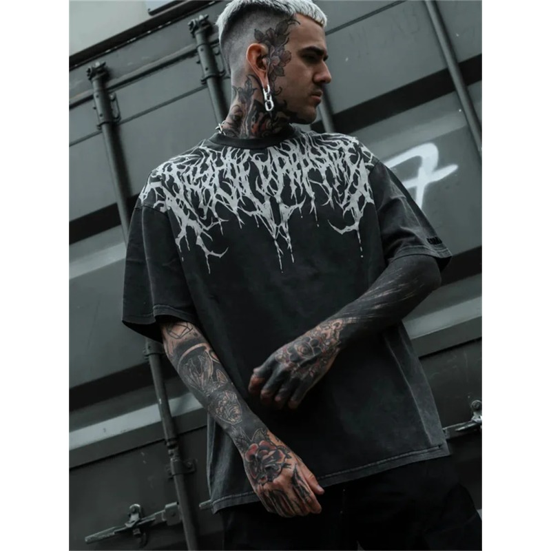 Gothic Style Men's Fashion Coo - Summer Goth Clothing ulasan dan harga