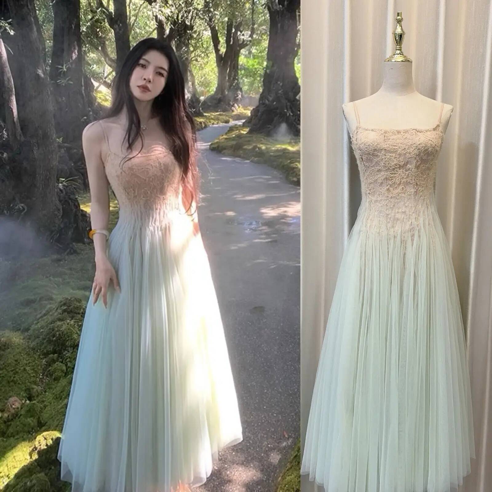 Luxury Princess Gauze Long Dre - Sundress Midi Floral ulasan dan harga