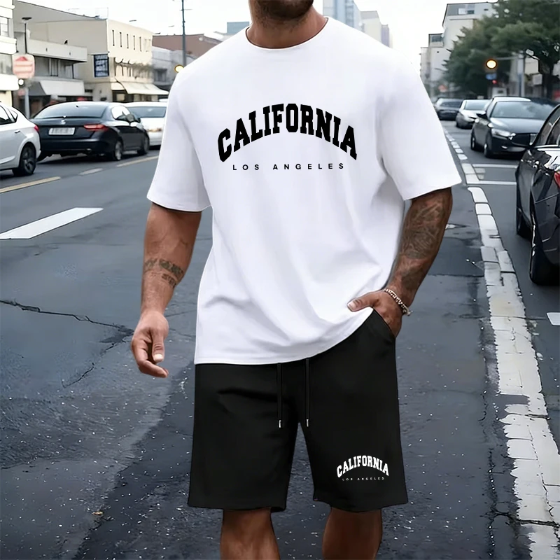 Men's T-Shirt Tracksuit Print  - Summer Knit Clothing ulasan dan harga